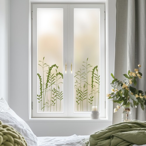 Vinilo para ventanas plantas silvestres